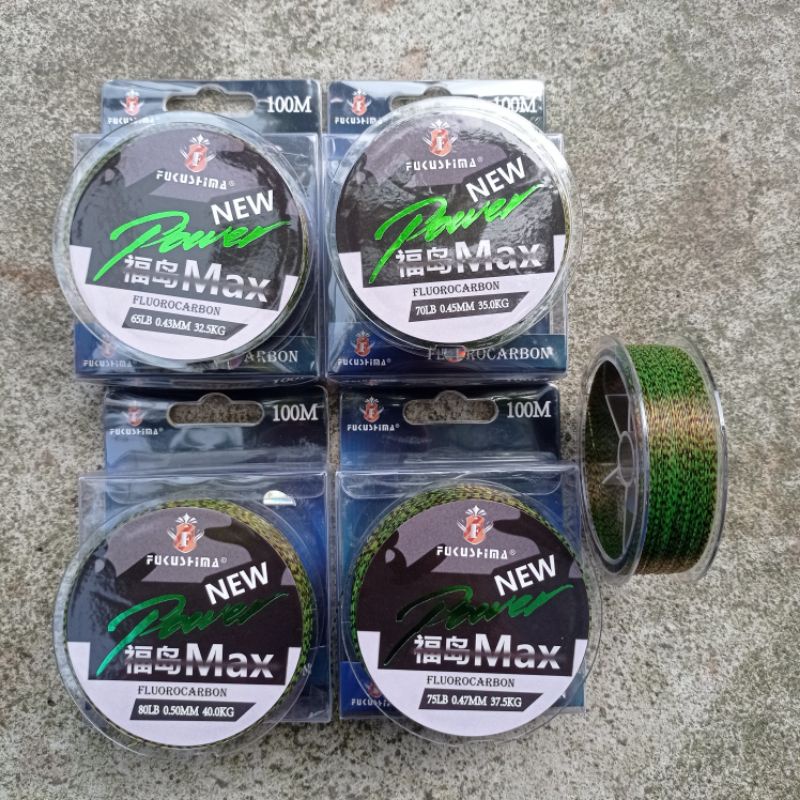 Senar Pancing Fluorocarbon Fukushima New Power Max Panjang 100m