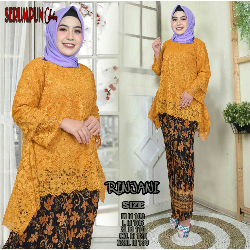 Stelan kebaya brokat Jumbo untuk Wisuda kebaya rinjani Stelan kebaya brokat Jumbo untuk Wisuda kebaya rinjani