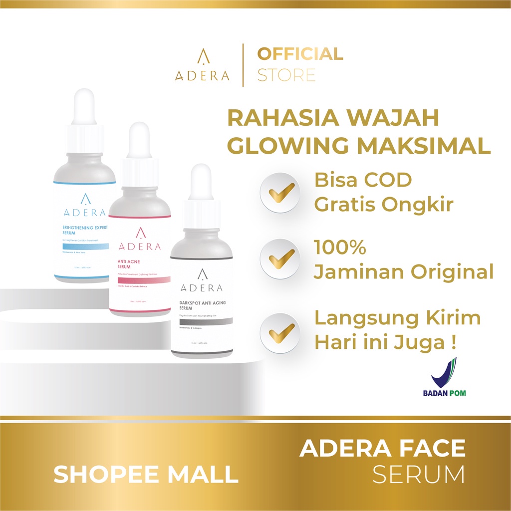 BISA COD  ADERA FACE SERUM BPOM ORIGINAL 100% | SERUM ADERA FACE SERUM