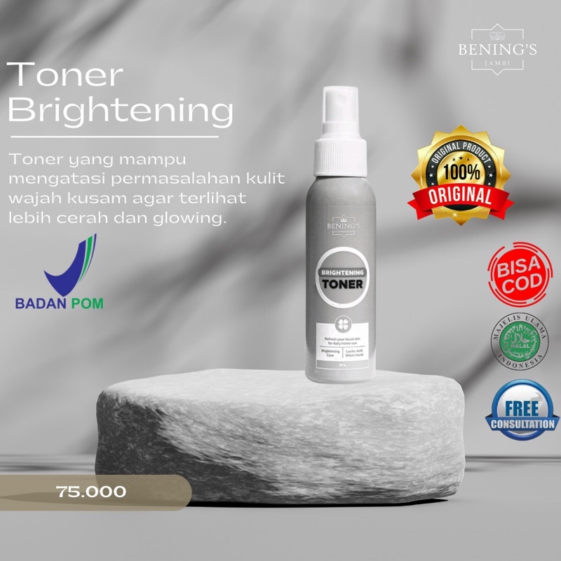 TONER BRIGHTENING | MENYEGARKAN &amp; MENSTABILKAN PH KULIT | BENING’S BY DR. OKY PRATAMA