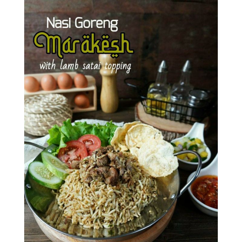 

Nasi Goreng Marakesh with Lamb Satai