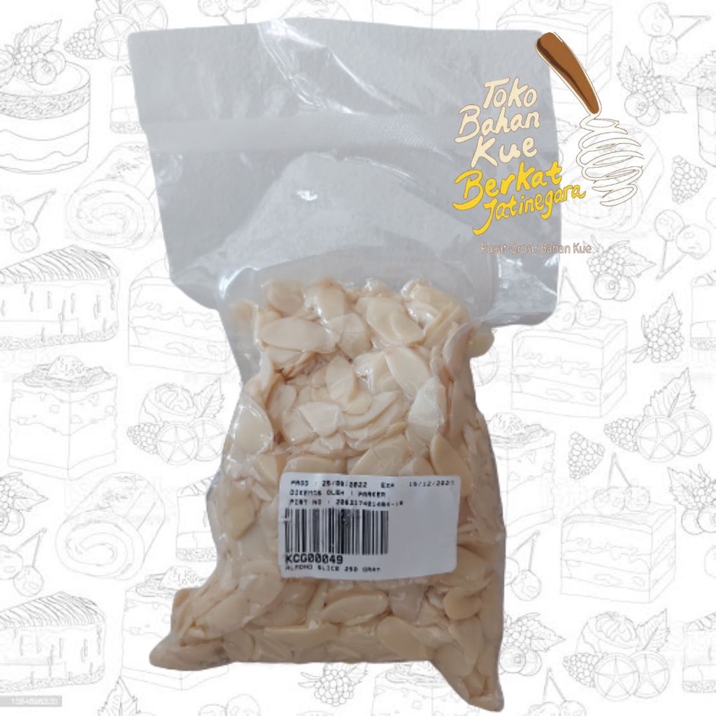 

KACANG ALMOND SLICE 250 GR / TOPPING CAKE DONUT