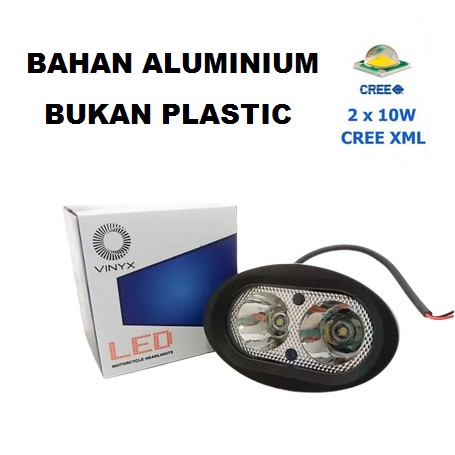 Lampu Tembak LED OWL 2 Titik Mata 20 Watt VINYX Sorot 20Watt Offroad Mobil Motor 20W