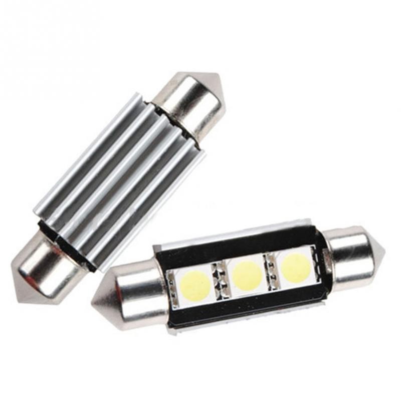 Lampu Interior Mobil LED Canbus 36mm C5W DE3423 3 SMD 12V 2 PCS -White