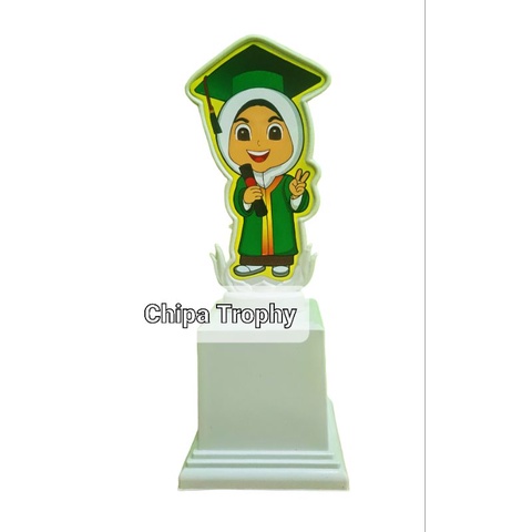 PIALA WISUDA PLASTIK HIJAU