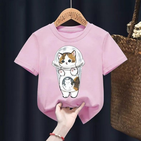 Jeco fashion Tshirt anak Printing BUBBLE CAT