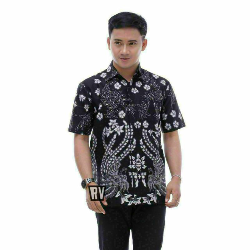 Hem Batik Pria Lengan Pendek - Baju Batik Pria - Hem Batik Pria Jumbo M L XL XXL 3XL 4XL 5XL