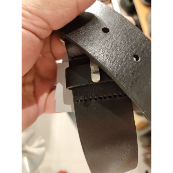 Gesper Hitam Full Kulit Asli Ikat Pinggang Pria H&M Original 100%