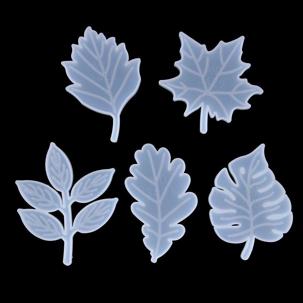 Solighter Resin Coaster Cetakan DIY Casting Maple Leaf Alat Membuat Perhiasan Coaster Mould