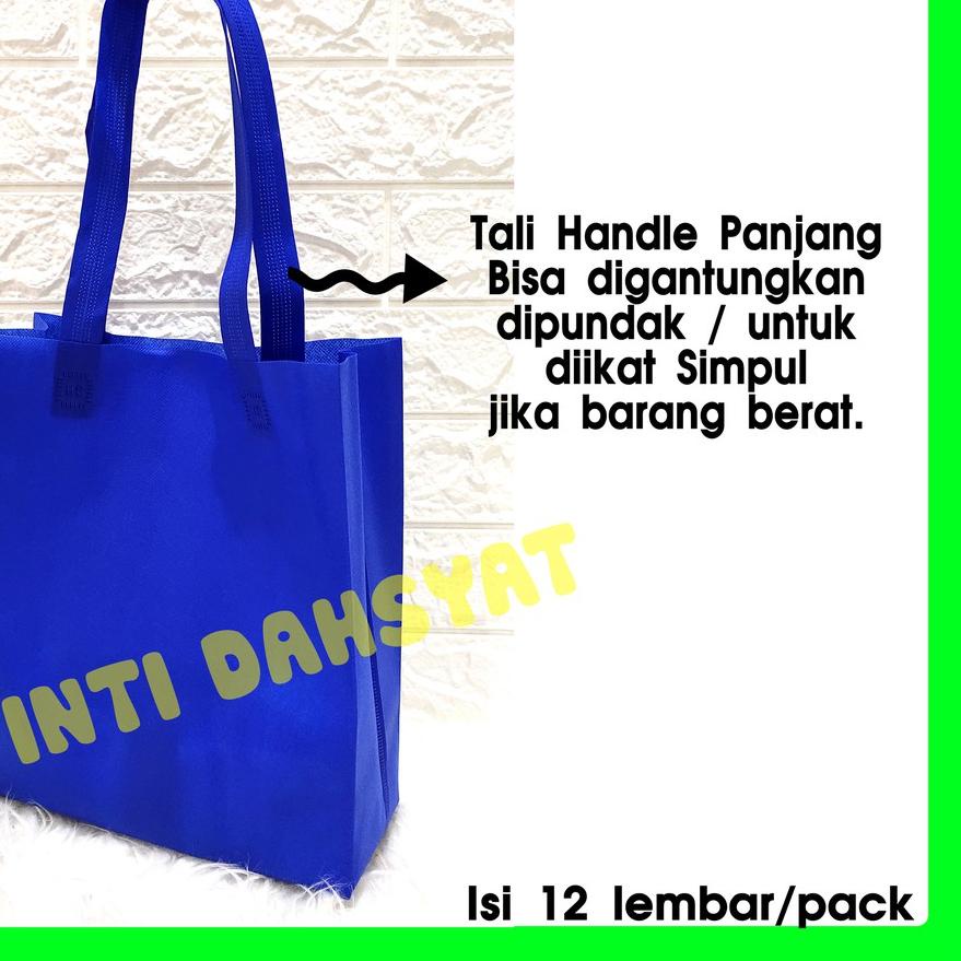 

Tas Spunbond Goodie Bag Non Wooven Handle Lipat Samping 38x45+10 (isi 12lembar/Lusin) Tas Sembako Besar PALING MURAH