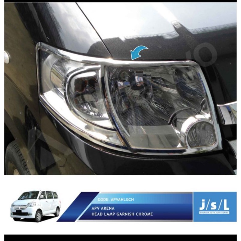 Garnish list Lampu Depan Mobil APV arena Chrome