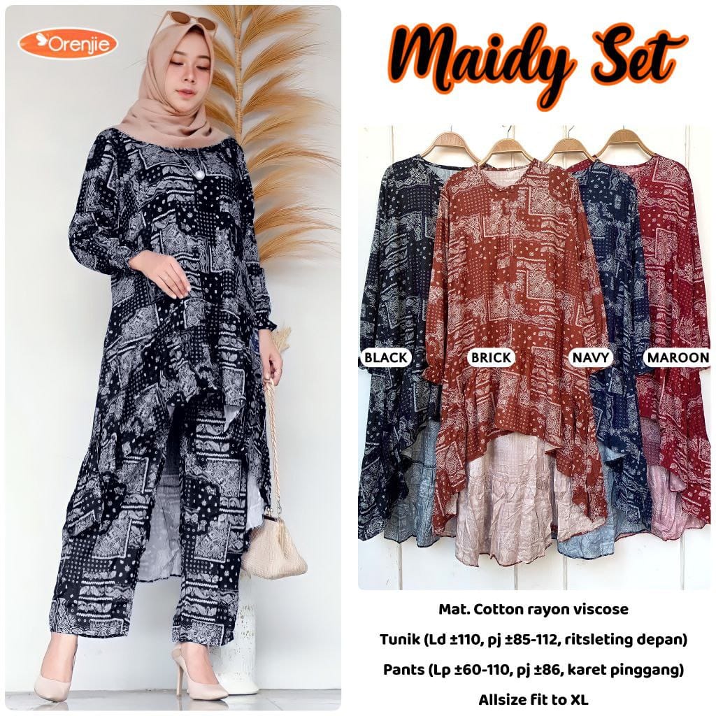 MAIDY SET ATASAN BAWAHAN SETELAN WANITA SETELAN BAJU MUSLIM WANITA
