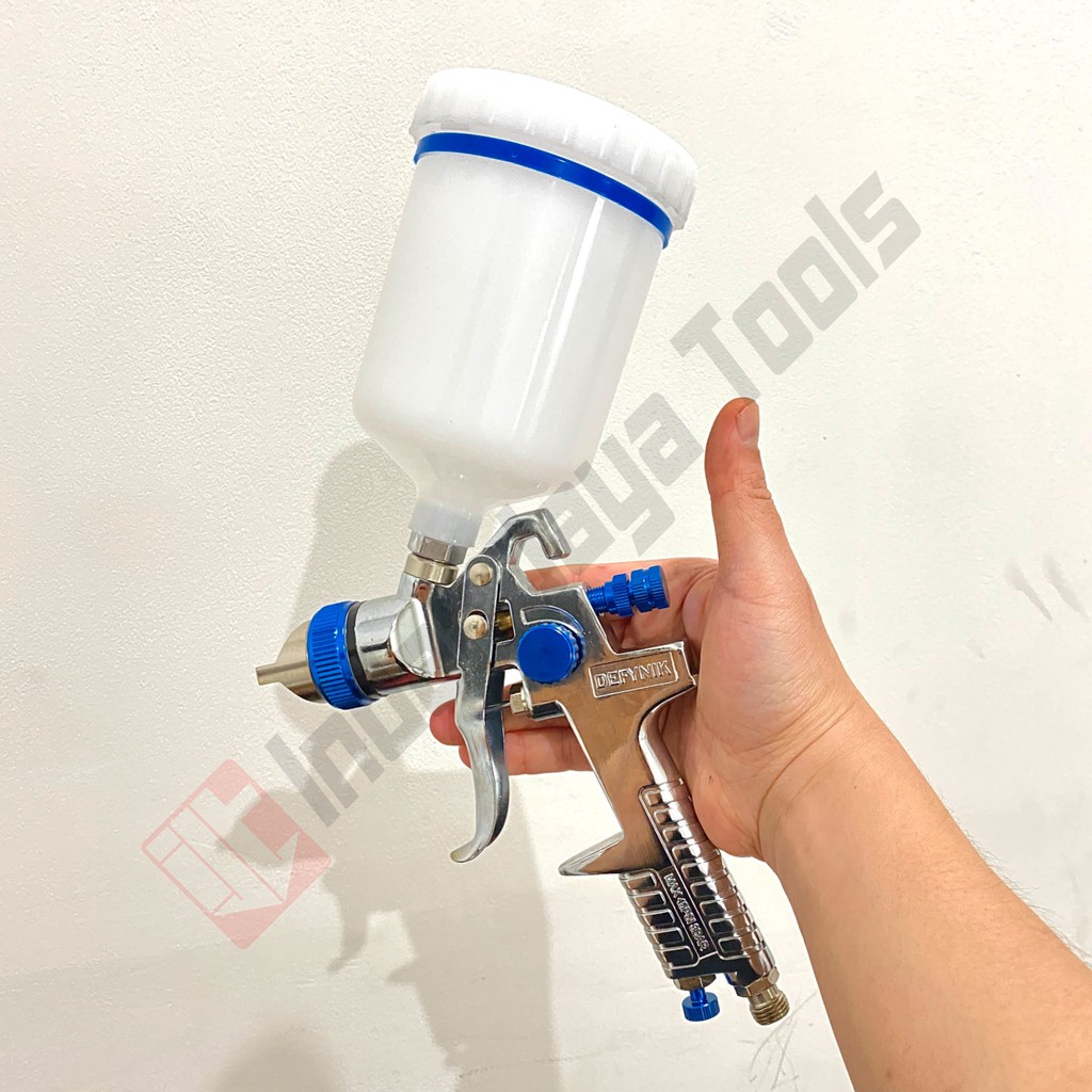 DEFYNIK 1.4 mm Spray Gun HVLP 600 mL - Alat Semprot Cat Low Pressure Tabung Atas