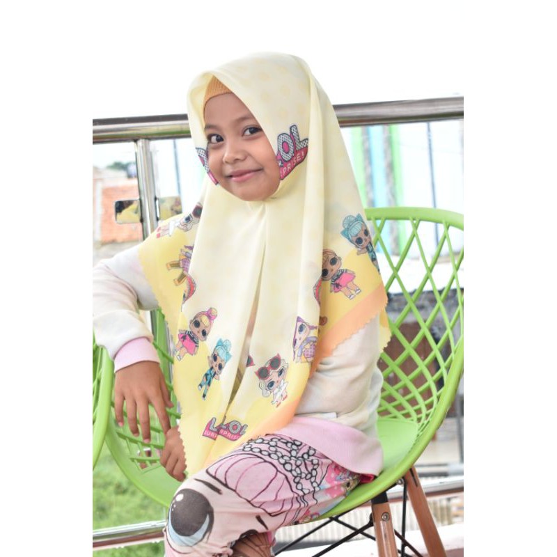 kerudung anak RM/ kerudung anak segi empat/kerudung lol/ hijab anak segi empat/ kerudung RM Kid's 15