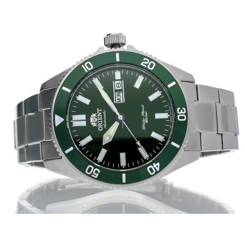 Jam Tangan Pria Orient RA-AA0914E19B Kanno Diver Automatic Silver Green Dial Termurah