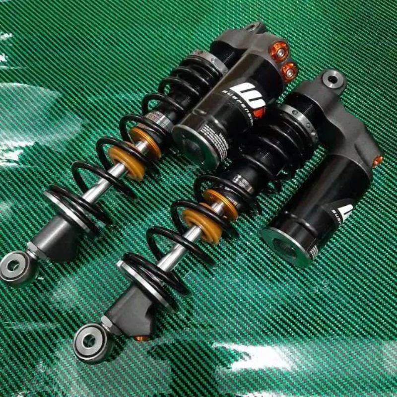 Shockbreaker double tabung rxking supra revo tiger nmax pcx nouvo jupz vega aerox lexi 280/320/340mm-Wp hitam double