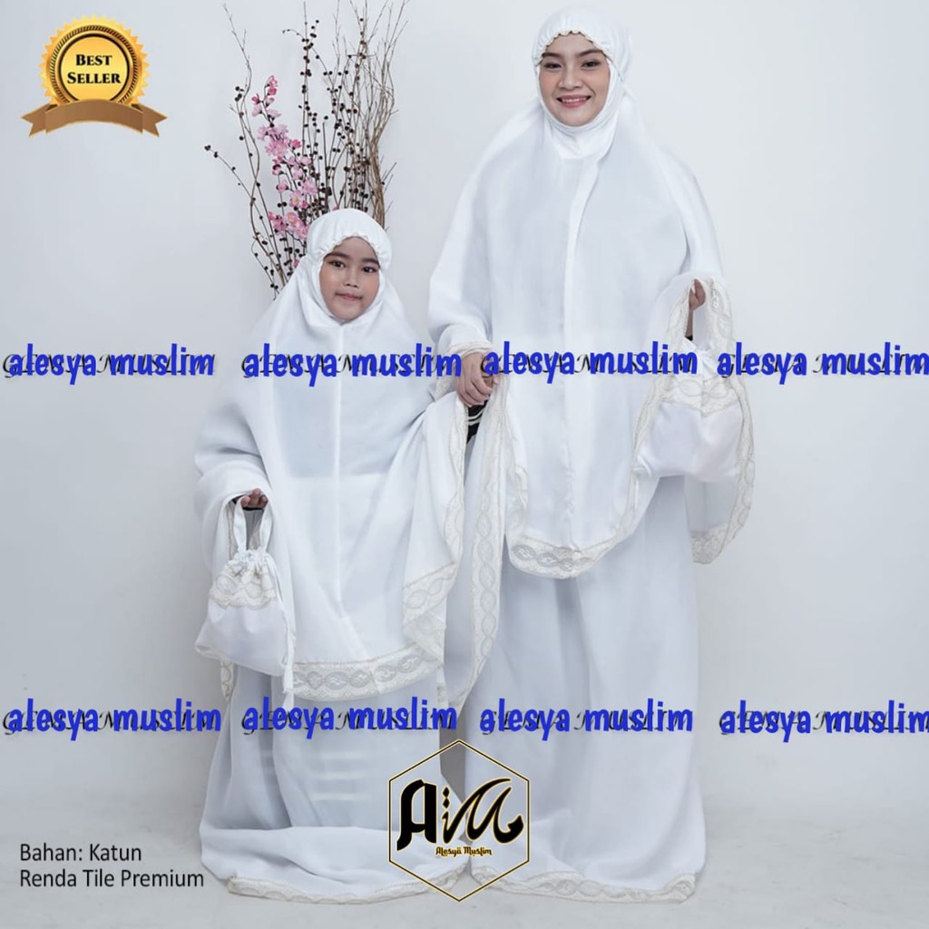 mukena couple cantik natasya/bahan katun harga termurah/bisa bayar ditemoat/COD