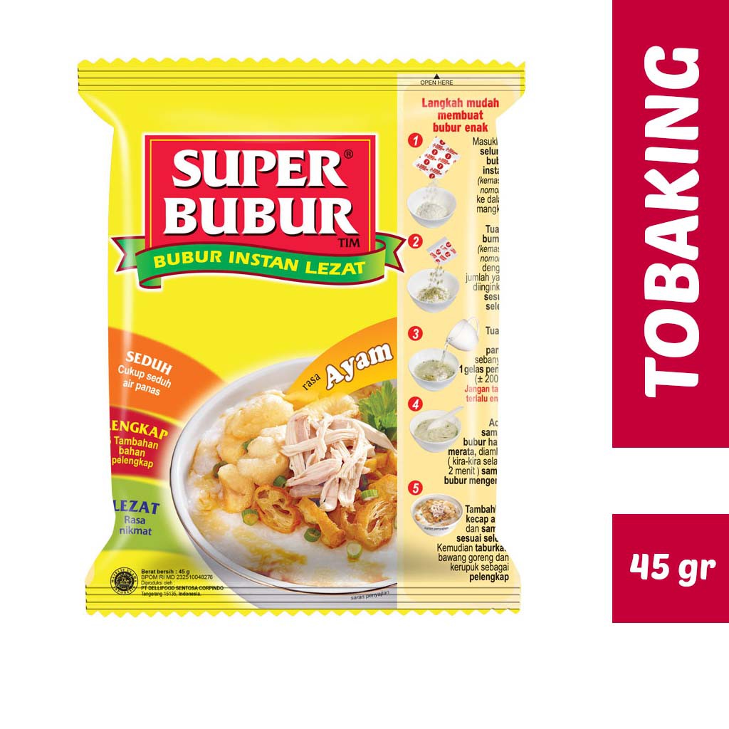 

Super Bubur Ayam Bubur Instan 45gr HALAL