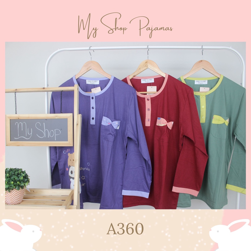 PIYAMA BABYDOLL BIGSIZE JUMBO ALL SIZE TANGAN LENGAN PANJANG CELANA PANJANG ANNE CLAIRE BAJU TIDUR SETELAN DEWASA WANITA SLEEPWEAR PAJAMAS PP PPBIG-8