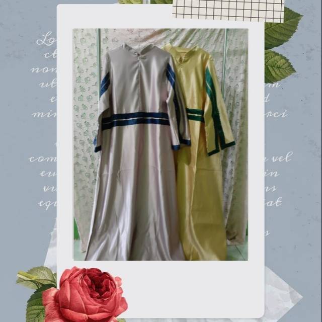 Gamis satin silk premium / Gamis kondangan / Gamis mewah / gamis elegan