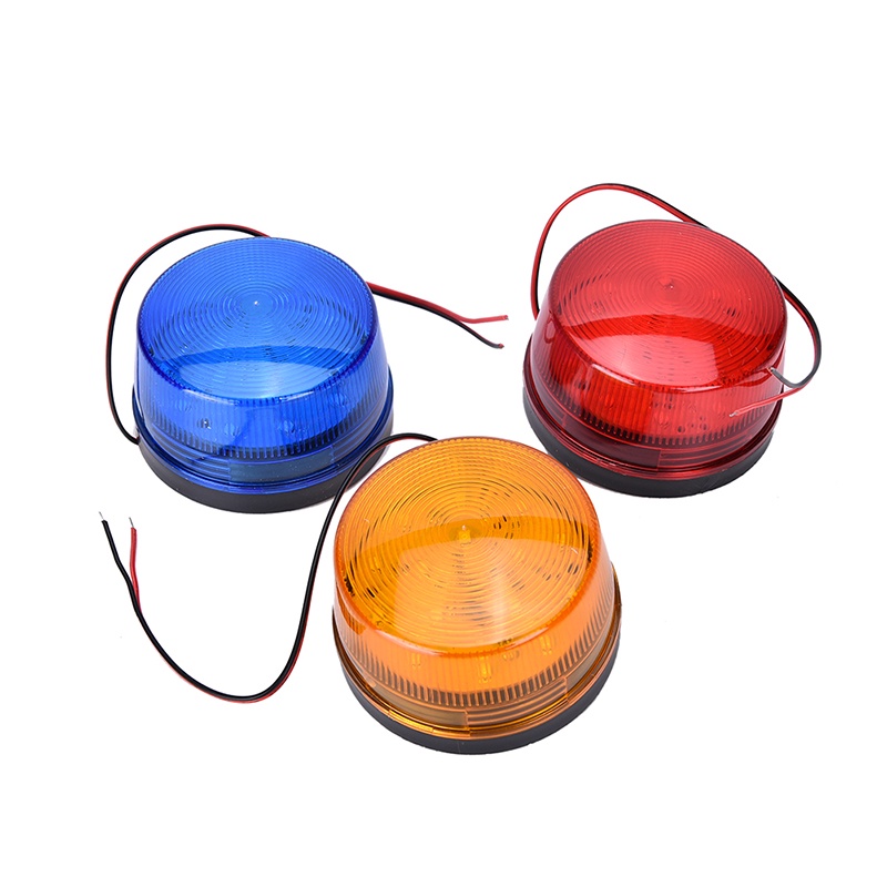 {LUCKID}Orange Blue Red 12V LED Security Alarm Strobe Signal Warning Flashing Light Lamp