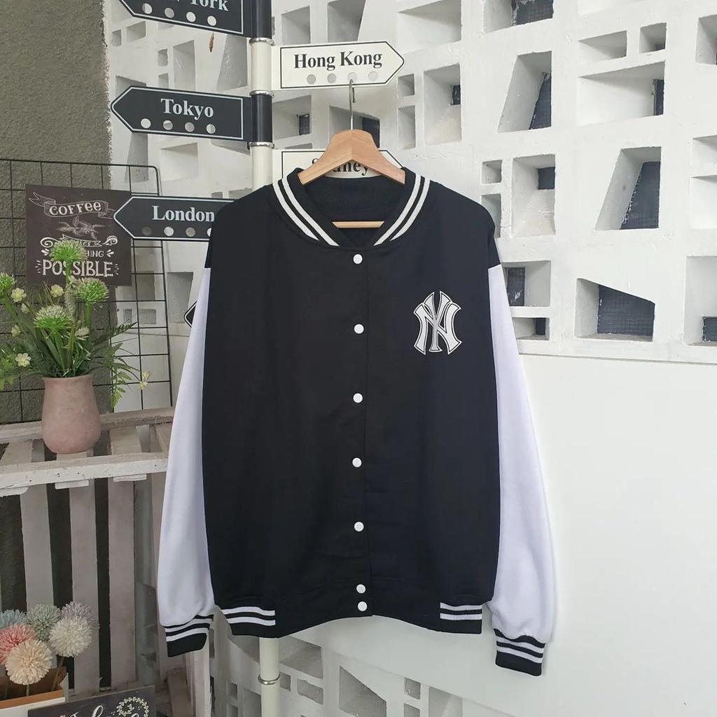 JAKET BASEBALL NY BIG SIZE PRIA WANITA TERBARU - KOREAN STYLE VARSITY - JACKET BASEBALL PREMIUM DISTRO - SWEATER JACKET BASEBALL KEKINIAN