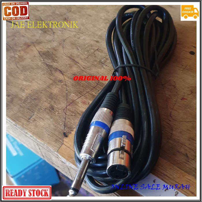 G515 Kabel mic 5 METER 5M ORIGINAL G515 microphone cable asli mikrophone mik dynamic meter universal pro profesional vocal vokal WIRE G515   BISA SEGALA JENIS MIC KABEL  Spesifikasi Panjang +/- 5 meter Jack koneksi T/S male to XLR female Warna Hitam G515