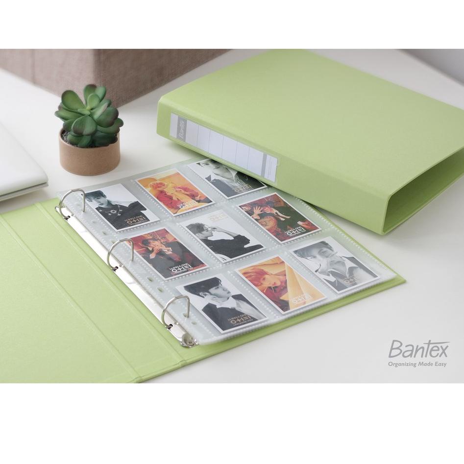 

[.diju●al.] Bantex Photocard Album A4 3 Ring Binder with Sleeve Pocket - Bubble Gum Color Green – 83