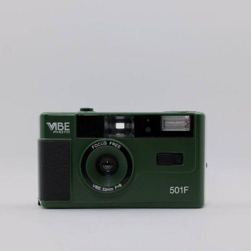 (ORIGINAL) Vibe Photo 501F Retro 35mm Reusable Film Camera-(NEW) Army Green