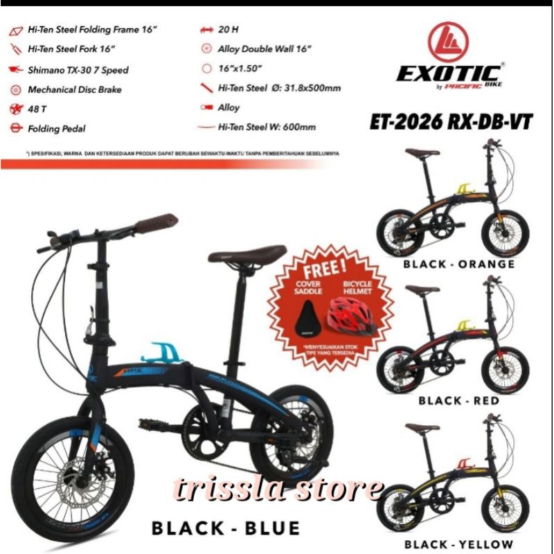 Sepeda Lipat STEEL 16" ET 2026 RX DB VT EXOTIC 7 Speed