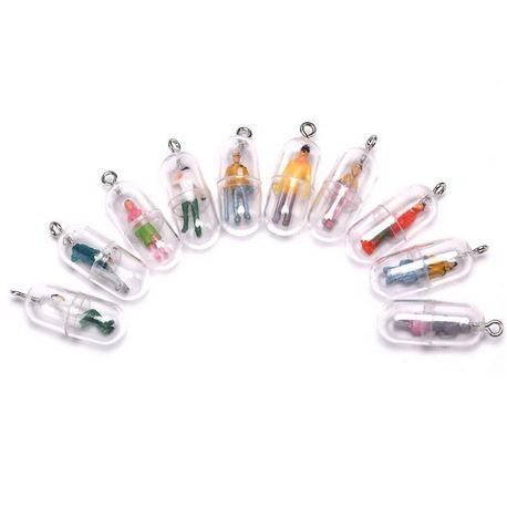 Villain Capsules Pendant Charm - Liontin Bentuk Kapsul Villain (10pcs)