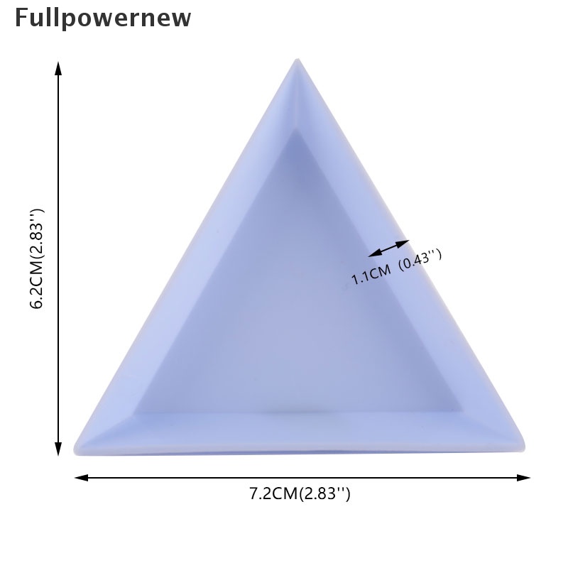 [FULL] 10Pcs Triangle Plate Tray Rhinestone Holder DIY Nail Art Decoration Dotting Tool