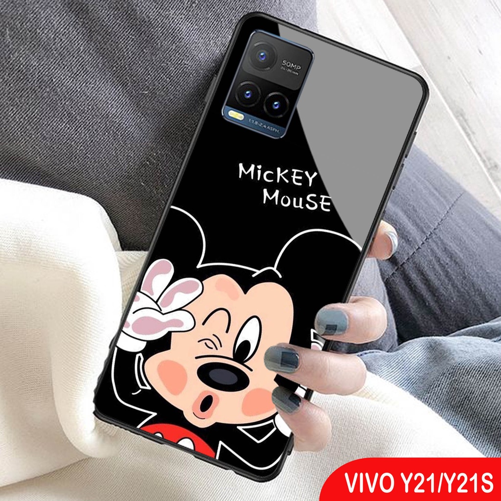 [A09] Softcase Glass Kaca Vivo Y21 2021 Y21S /Casing Handphone Vivo Y21 2021 Y21S / Case Hp Vivo Y21