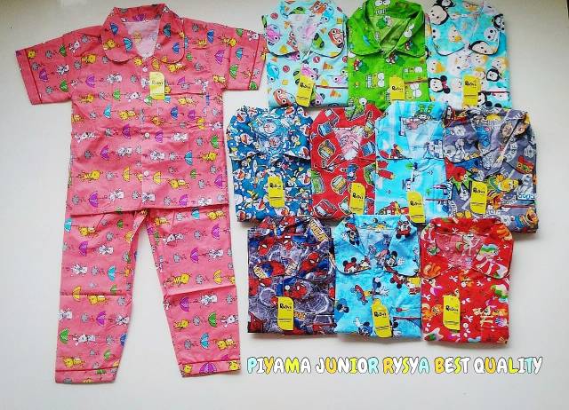 Piyama Anak katun Cewek Cowok Murah baju tidur anak