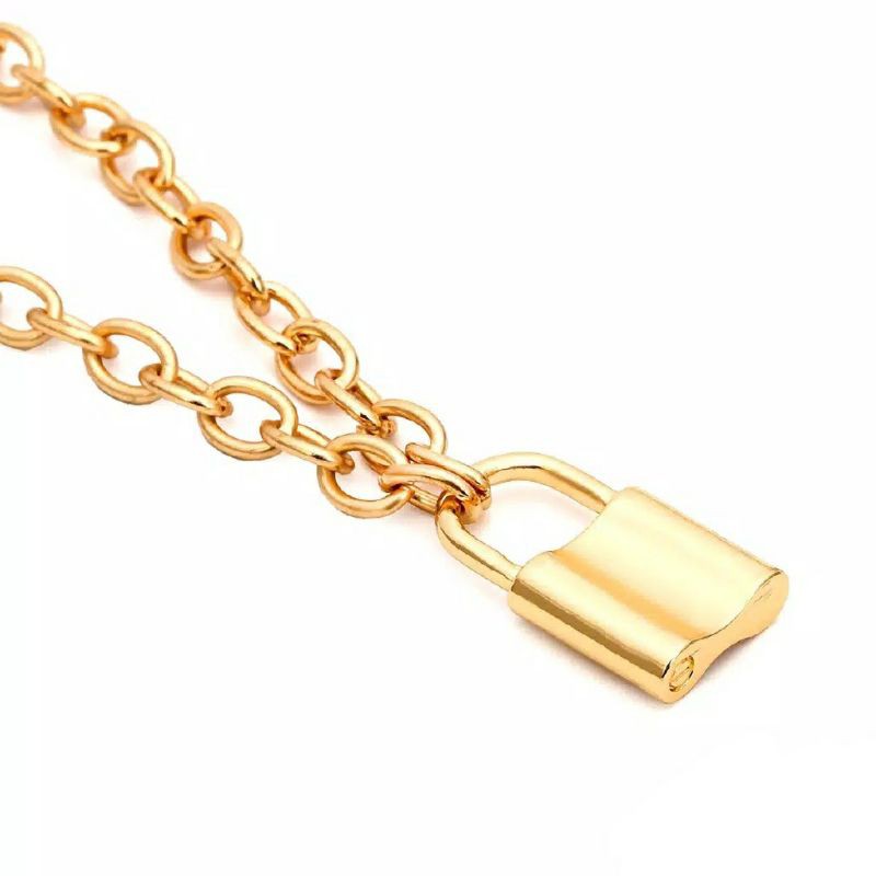 Kalung Gembok Korea Padlock Necklace Korean 1 Layer PGM K71