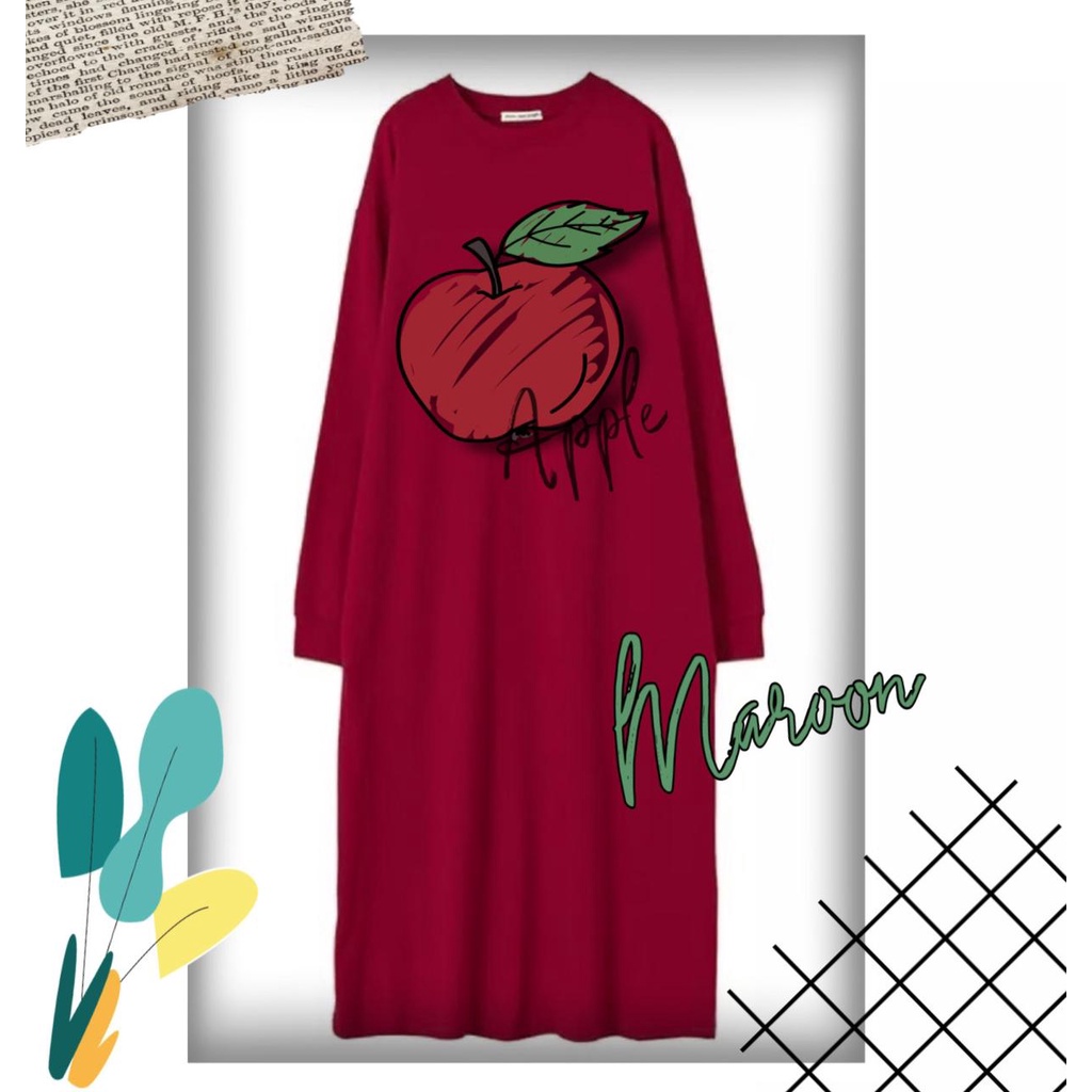 VS GG - long dress JUMBO wanita APPLE APPLE - konveksi murah tanah abang