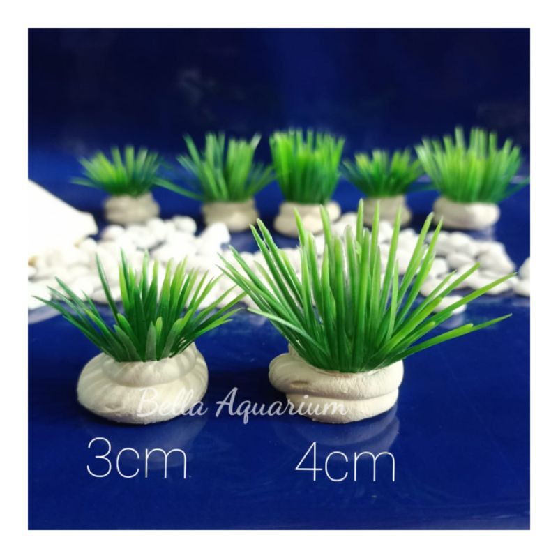 3pcs Rumput Mini Aquarium Rumput Dasar Hiasan Aquarium Aquascape Plastik