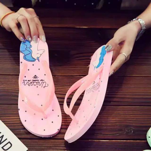 Big Sale Sandal Wanita Unicorn Model New Motif Kuda