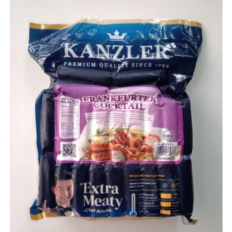 

SOSIS KANZLER FRANKFURTER DAGING AYAM ENAK MURAH MERIAH (500 GR)