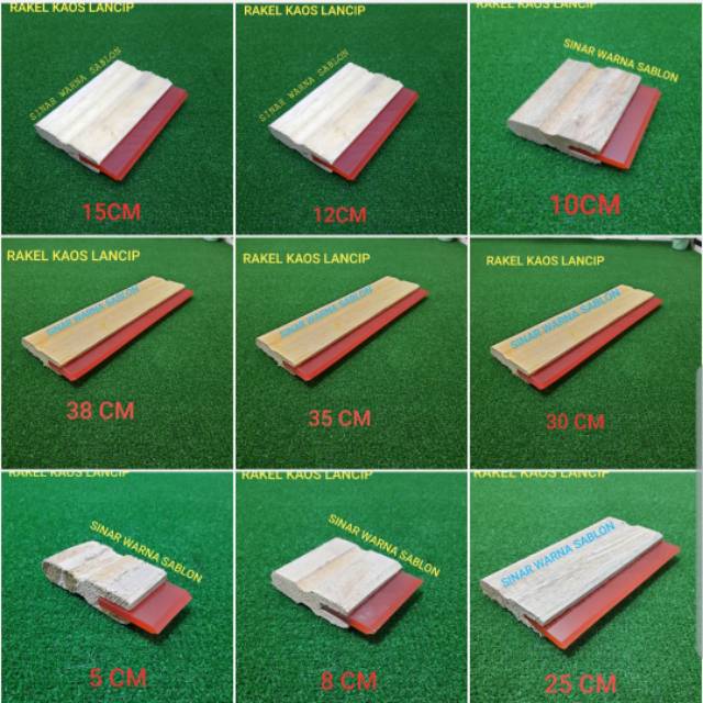 

Rakel kaos LANCIP merah 7mm + gagang kayu 20cm-38cm