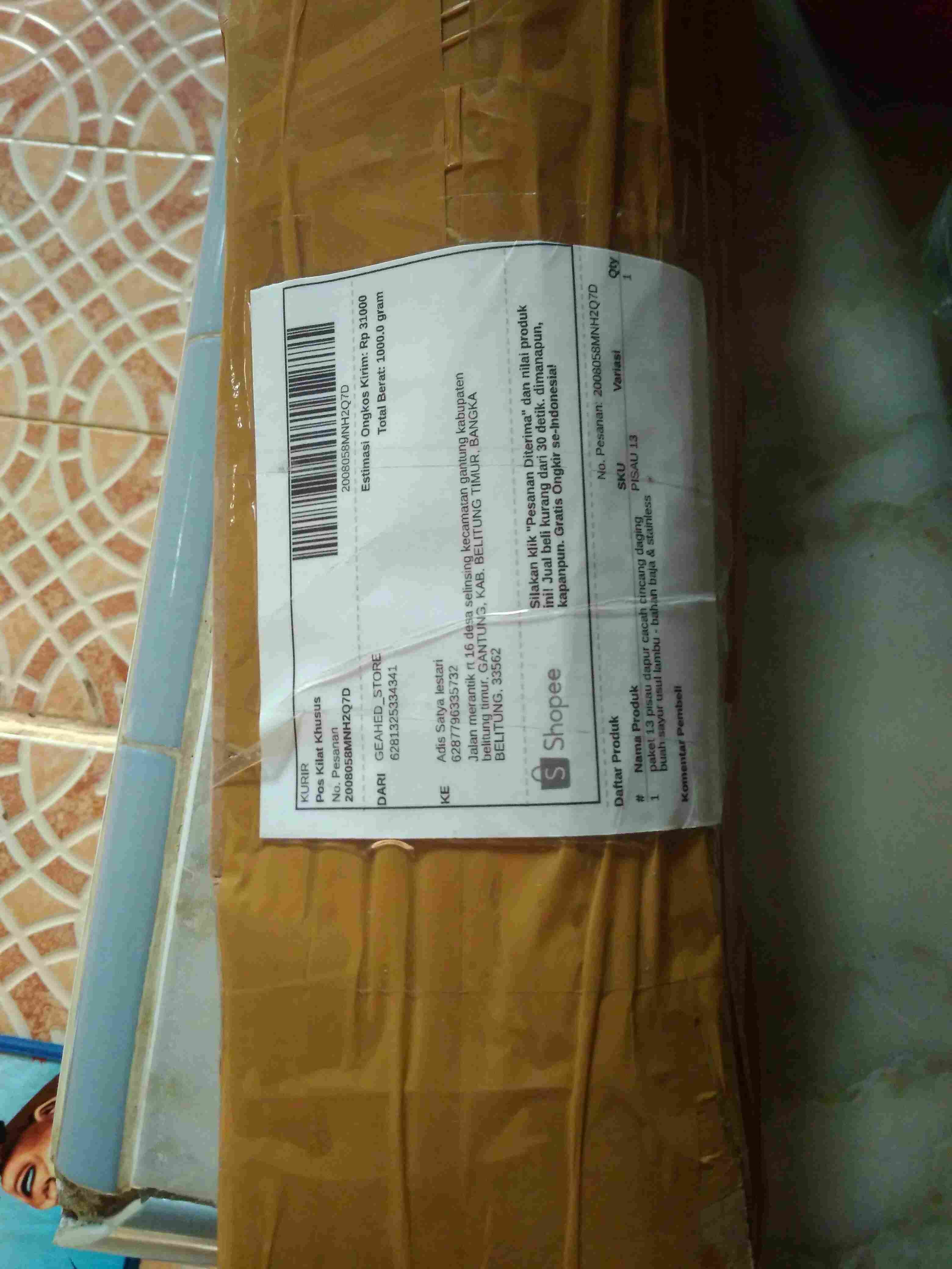Paket 13 Pisau Dapur Cacah Cincang Daging Buah Sayur Usul Lambu - Bahan Baja & Stainless