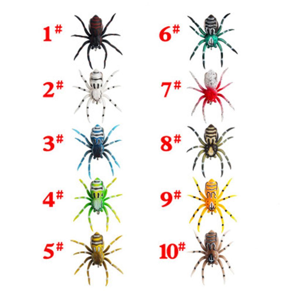 TOP Spider Umpan Lembut Gaya Baru Tahan Lama Buatan Portabel 4.7cm 6g Desain Realistis Umpan Bass