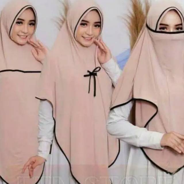 Kerudung Khimar Niqab Maryam 3 In 1 Hijab Isntan Kekinian Hijab Jilbab Hijab Bergo Instan Cadar