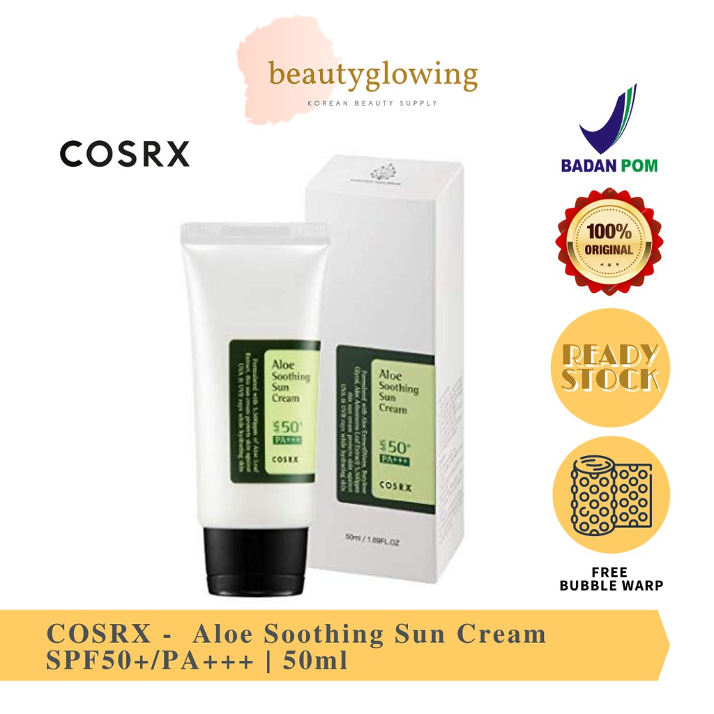 [BPOM] COSRX Aloe Soothing Sun Cream SPF50+/PA+++ 50ml