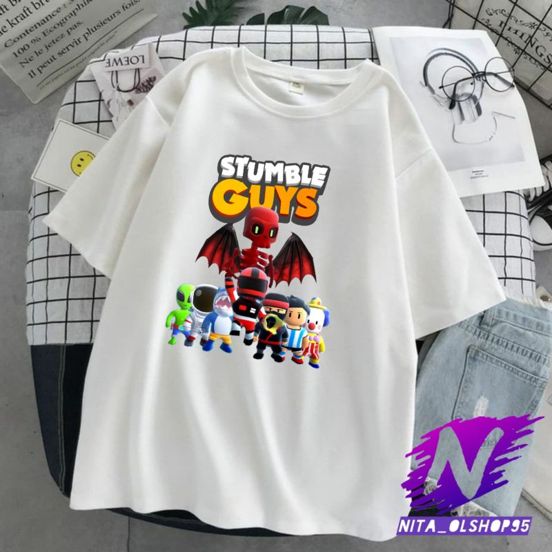 baju anak kaos anak atasan viral kaos stumble guys tengkorak victory