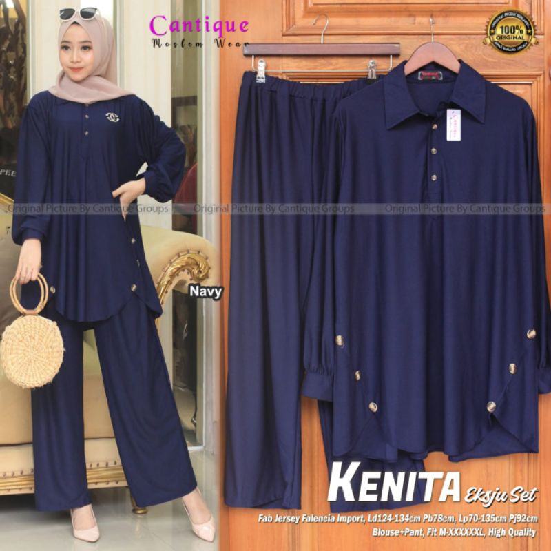 Kenita eksju set by cantique 6/7 setelan restok
