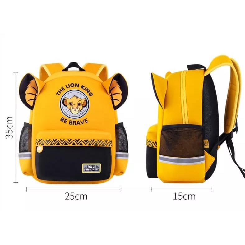 BATOSAI LION KING - Tas Ransel Backpack Sekolah Anak Pria Wanita Karakter Korea Mini Murah untuk SD TK Lucu