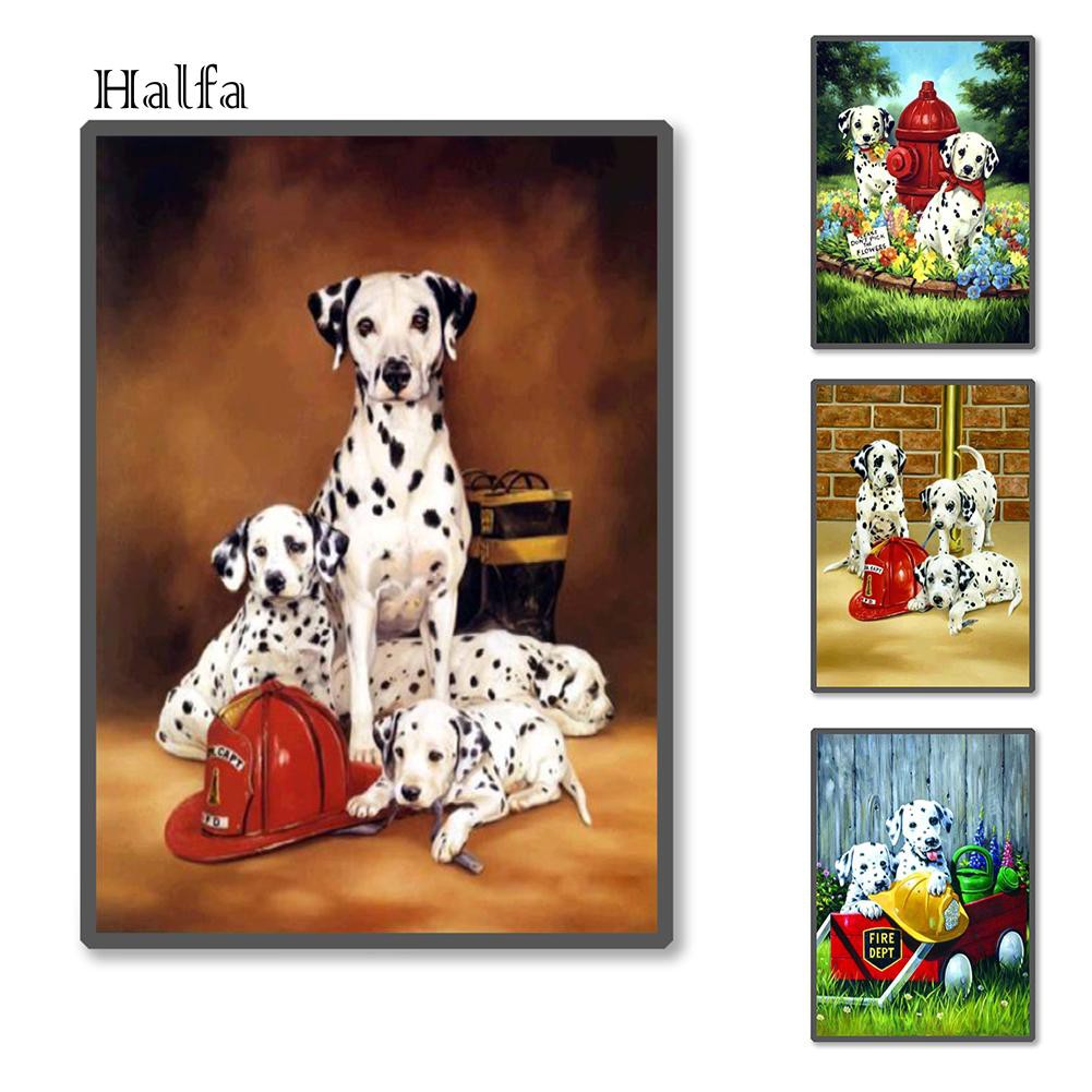 Hl Diy Lukisan Diamond 5d Dengan Gambar Kartun Binatang Anjing