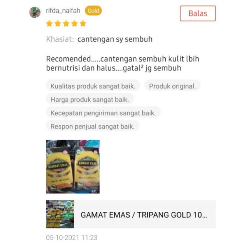 Gamat Emas Obat Herbal Nyeri Sendi Pegal Linu Osteoporosis Patah Tulang Arthritis