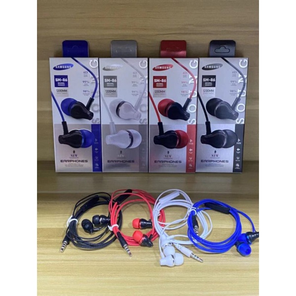 NEW SM86 HANDSFREE HEADSET EARPHONE HF MACARON PUREBASS SAMSUNG SM-86 PROMO SEN